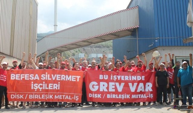 İskenderun'da Befesa Silverment İşçileri Grevde