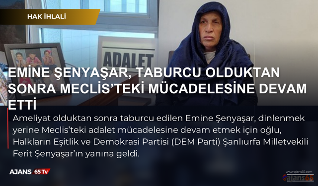 Emine Şenyaşar, Taburcu Olduktan Sonra Meclis’teki Mücadelesine Devam Etti